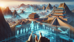 在一个时间旅行成为可能的未来，我设想带领一个虚拟之旅去探索中国的古代奇观。